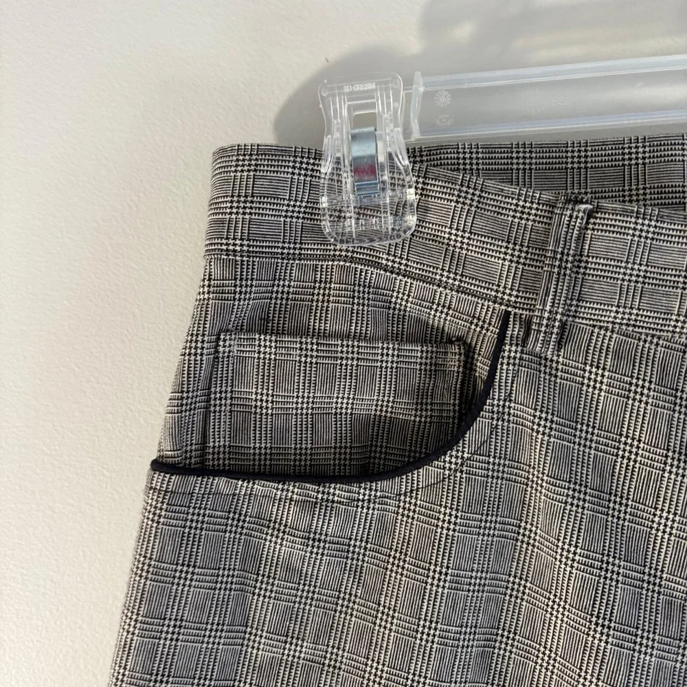 IQ Wear USA Mens‎ Glen Plaid Trousers Grey Black V2K Compatible Size 30